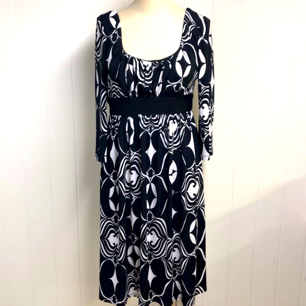 Blu Sage black and white scoop-neck dress ❤️